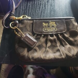 Coach Brown Wristlet